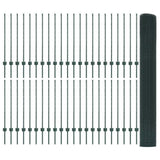 Recinzione in filo saldato per esterni con pali 100 x 1 m Verde