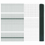 Recinzione in filo saldato per esterni con pali 100 x 1 m Verde