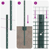 Recinzione in rete saldata con palo 100 x 1 m (L x H)