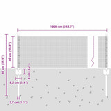 Recinzione in rete saldata con pali 10 x 0,4 m Grigio Rete