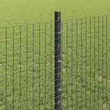 Recinzione in rete saldata con palo 10 x 0,8 m Grigio Rete
