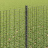 Recinzione con pali. Grigio 1.5 x 25 m Acciaio