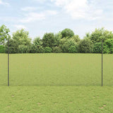 Recinzione con pali. Grigio 1.5 x 25 m Acciaio