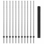 Recinzione con pali. Grigio 1.5 x 25 m Acciaio