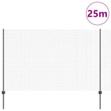 Recinzione con pali. Grigio 1.5 x 25 m Acciaio
