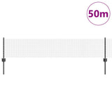 Recinzione con Posto Grigio 0,4 x 50 m Acciaio e PVC