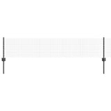 Recinzione con Posto Grigio 0,4 x 50 m Acciaio e PVC