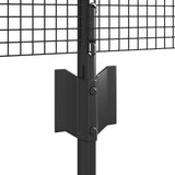 Recinzione con pali. Grigio 0.6 x 50 m Acciaio
