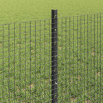 Recinzione con pali. Grigio 0.6 x 50 m Acciaio