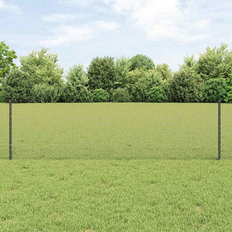 Recinzione con pali. Grigio 0.6 x 50 m Acciaio