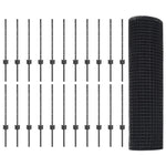 Recinzione con pali. Grigio 0.6 x 50 m Acciaio