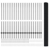 Recinzione in rete saldata con palo 50 x 1,4 m Grigio Rete