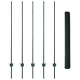 Recinzione con Posto Verde 1,4 x 10 m Acciaio e PVC