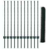 Recinzione esagonale con palo 25 x 1 m Acciaio rivestito in PVC