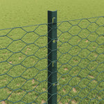 Recinzione con pali. Verde 1.2 x 25 m Acciaio