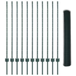 Recinzione con pali. Verde 1.2 x 25 m Acciaio