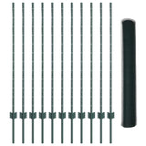 Recinzione con pali. Verde 1.2 x 25 m Acciaio