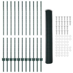 Recinzione con pali. Verde 1.2 x 25 m Acciaio