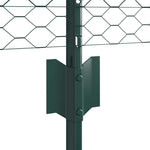 Recinzione con pali. Verde 0.5 x 50 m Acciaio