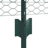 Recinzione con pali. Verde 0.5 x 50 m Acciaio