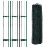 Recinzione con pali. Verde 0.5 x 50 m Acciaio