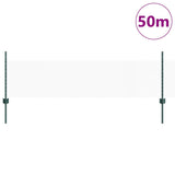 Recinzione con pali. Verde 0.5 x 50 m Acciaio