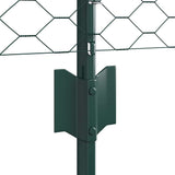 Recinzione con pali. Verde 0.6 x 50 m Acciaio