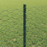 Recinzione con pali. Verde 0.6 x 50 m Acciaio