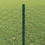 Recinzione con pali. Verde 0.6 x 50 m Acciaio