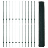 Recinzione esagonale con palo 50 x 1,2 m Verde Rete