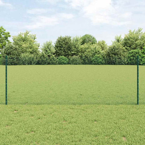 Recinzione con pali. Verde 0.8 x 100 m Acciaio