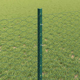 Recinzione esagonale con palo 100 x 0,8 m Verde Rete