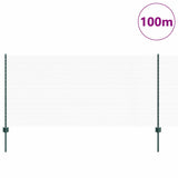 Recinzione esagonale con palo 100 x 1 m Verde Rete