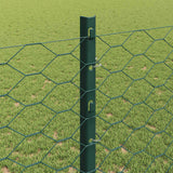 Recinzione esagonale con palo 100 x 1,2 m Verde Rete