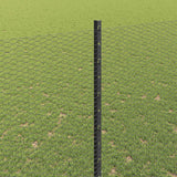 Recinzione esagonale con palo 10 x 1,6 m Grigio Rete