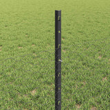 Recinzione esagonale con palo 25 x 0,5 m Grigio Rete