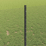 Recinzione con pali. Grigio 1 x 25 m Acciaio