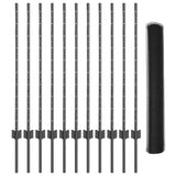 Recinzione con pali. Grigio 1 x 25 m Acciaio