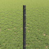 Recinzione esagonale da esterno con palo 50 x 0,8 m Grigio Rete