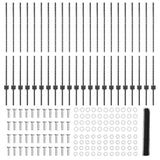 Recinzione esagonale con palo 50 x 1,2 m Grigio Rete