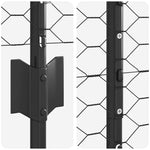 Recinzione con pali. Grigio 1.2 x 50 m Acciaio