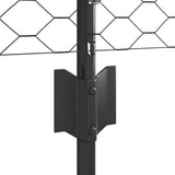 Recinzione con pali. Grigio 0.5 x 100 m Acciaio