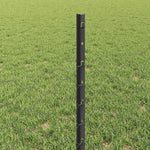 Recinzione con pali. Grigio 0.5 x 100 m Acciaio