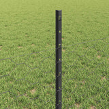 Recinzione con pali. Grigio 0.5 x 100 m Acciaio