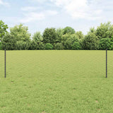 Recinzione con pali. Grigio 0.5 x 100 m Acciaio