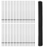 Recinzione esagonale da esterno con palo 100 x 1,5 m Grigio