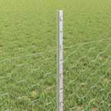 Recinzione con pali. Argento 0.5 x 10 m Acciaio