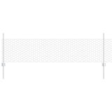 Recinzione con pali. Argento 0.5 x 10 m Acciaio