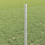 Recinzione con pali. Argento 0.6 x 10 m Acciaio