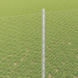 Recinzione esagonale con palo 10 x 1,6 m Acciaio zincato Rete
